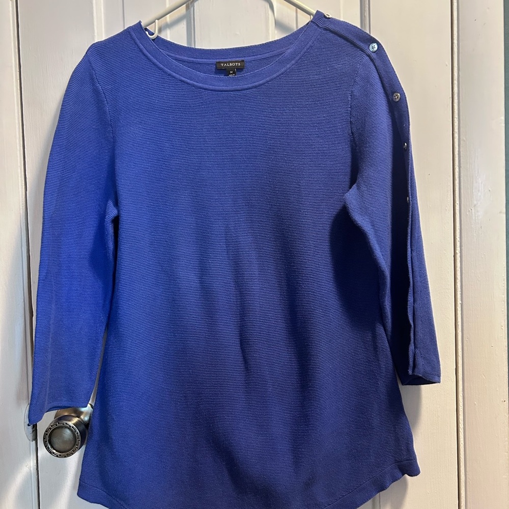 Talbots Royal Blue cotton sweater